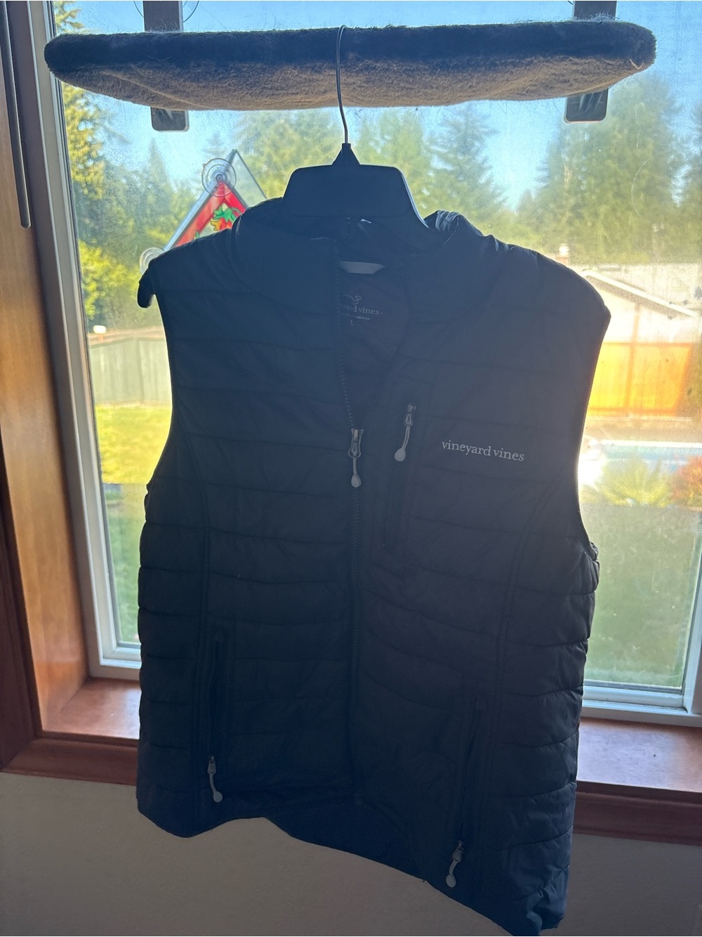 Vineyard Vines Black Quilted Hooded Puffer Vest